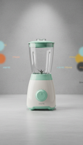 Compact Kitchen Blender with Minty Green Accents
